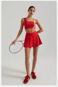 Court Stripe Tennis Skirt and Top 2-Piece Set