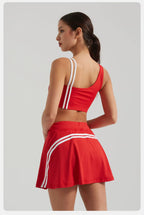 Court Stripe Tennis Skirt and Top 2-Piece Set