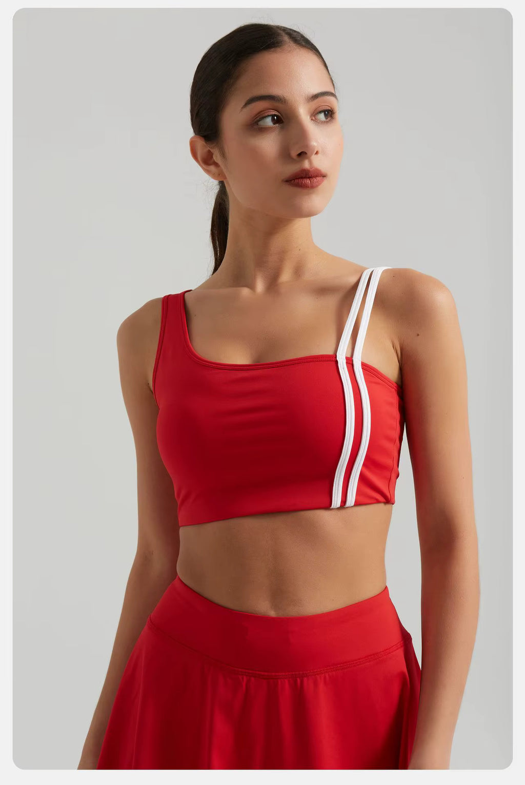 Court Stripe Tennis Skirt and Top 2-Piece Set