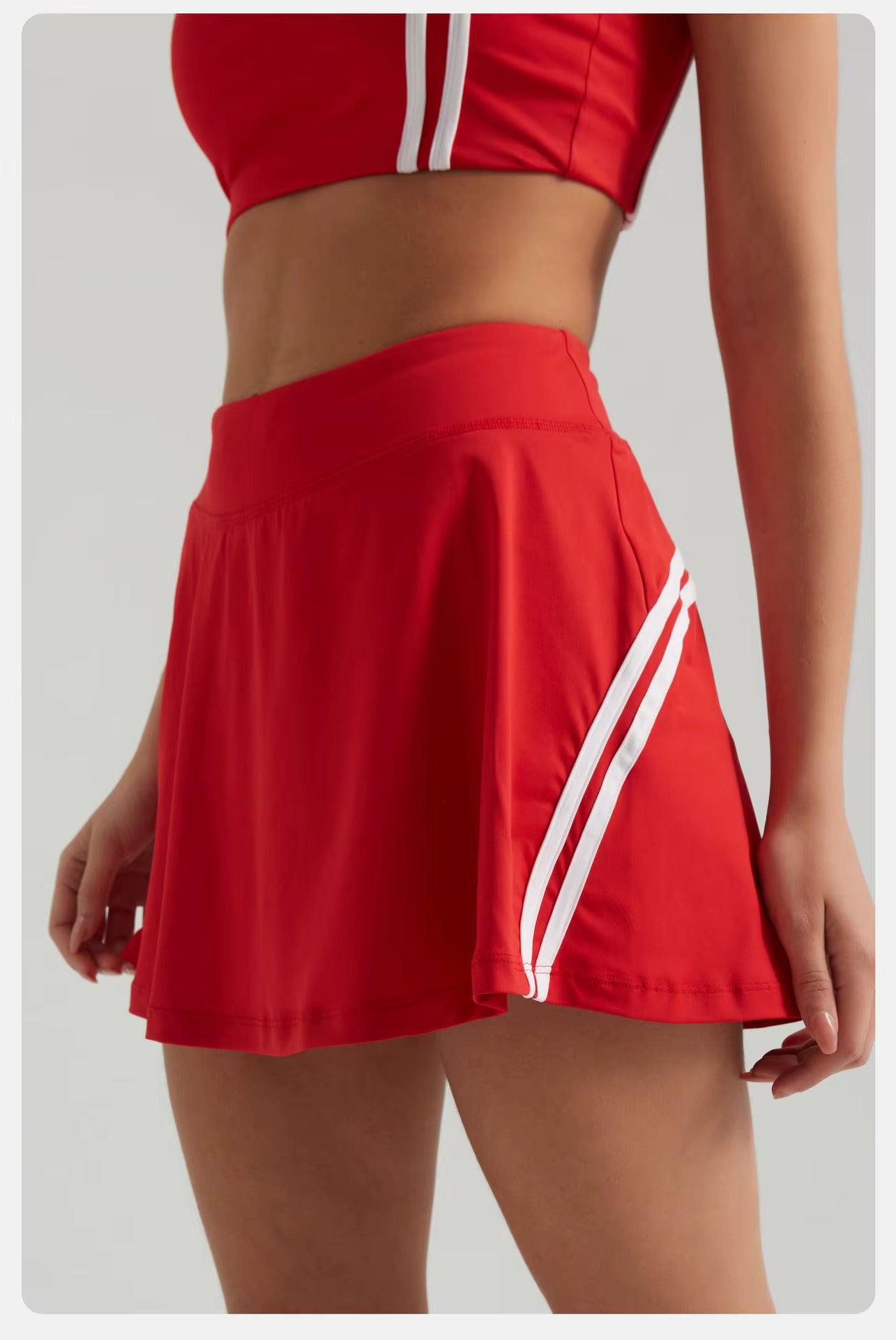 Court Stripe Tennis Skirt and Top 2-Piece Set