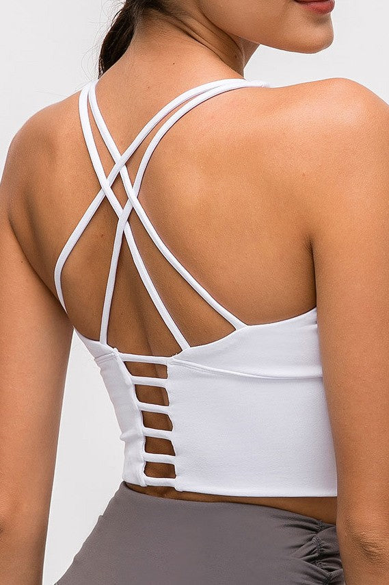 White Buttery Soft Sports Bra Top